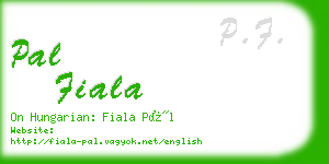 pal fiala business card
